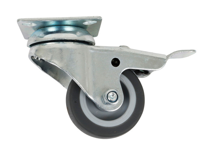 Möbelhjul m/broms Ø50 mm Mörkgrå Home>it